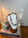 Wide Marble Beaded Necklace in Multicolor